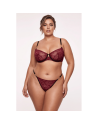 String bordeaux avec anneaux détachables