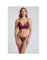 String bordeaux avec anneaux détachables