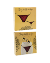 String bordeaux avec anneaux détachables