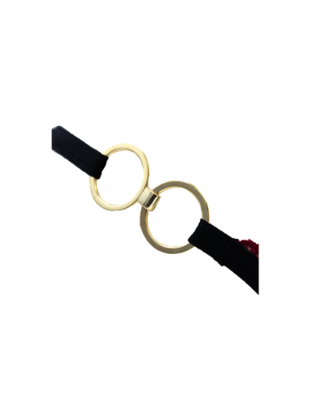 String bordeaux avec anneaux détachables
