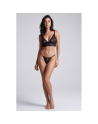 String noir en dentelle avec bijou et chaîne dorée
