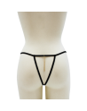 String noir en dentelle avec bijou et chaîne dorée
