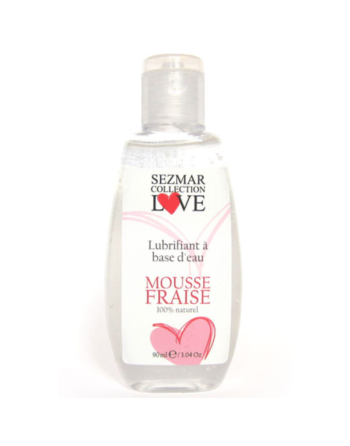 Lubrifiant à base d'eau 100% naturel Mousse fraise 90 ml 