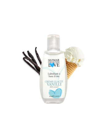 Lubrifiant à base d'eau 100% naturel Crème glacée vanille 90 ml 