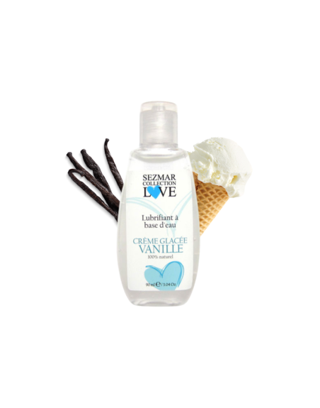 Lubrifiant à base d'eau 100% naturel Crème glacée vanille 90 ml 