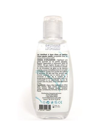 Lubrifiant à base d'eau 100% naturel Crème glacée vanille 90 ml 