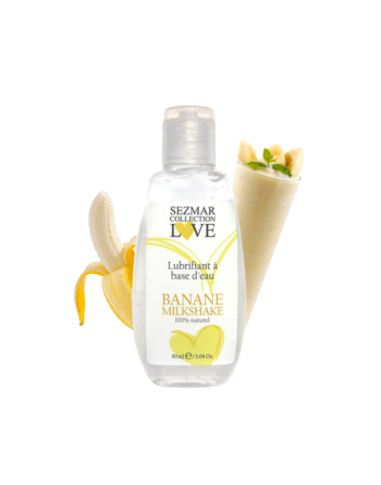 Lubrifiant à base d'eau 100% naturel Banane Milkshake 90 ml 
