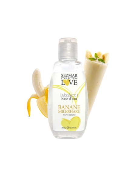 Lubrifiant à base d'eau 100% naturel Banane Milkshake 90 ml 
