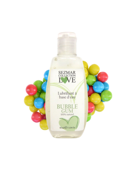 Lubrifiant à base d'eau 100% naturel Bubble Gum 90 ml 