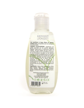 Lubrifiant à base d'eau 100% naturel Bubble Gum 90 ml 