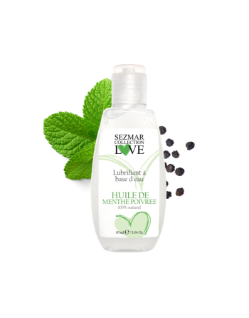 Lubrifiant à base d'eau 100% naturel Menthe poivrée 90 ml 