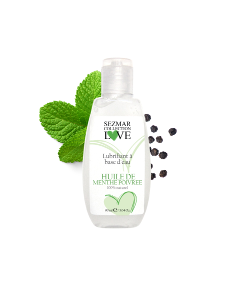 Lubrifiant à base d'eau 100% naturel Menthe poivrée 90 ml 