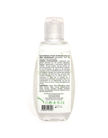 Lubrifiant à base d'eau 100% naturel Menthe poivrée 90 ml 