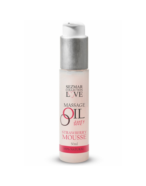 Huile de massage comestible mousse de fraise 50ml 