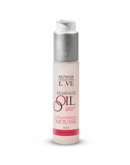 Huile de massage comestible mousse de fraise 50ml 