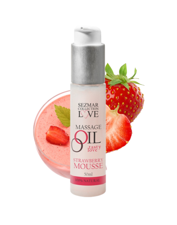 Huile de massage comestible mousse de fraise 50ml 