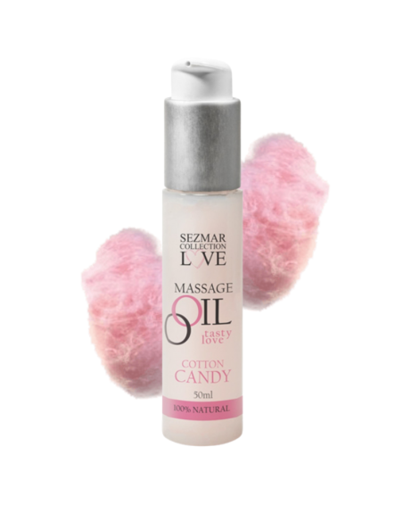 Huile de massage comestible Barbe à papa 50ml 