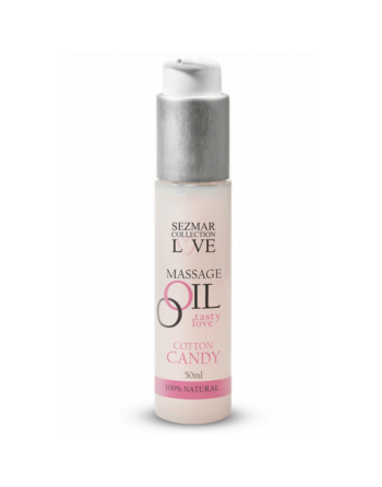 Huile de massage comestible Barbe à papa 50ml 