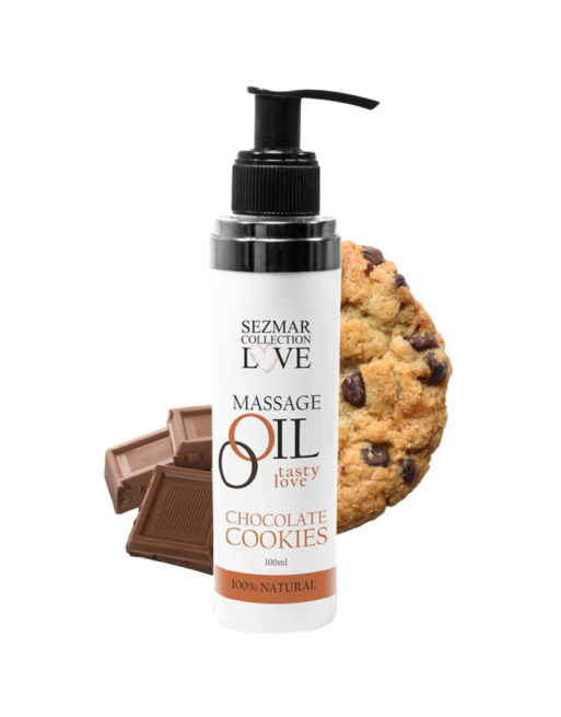 Huile de massage comestible cookie chocolat 100ml 100% naturelle 