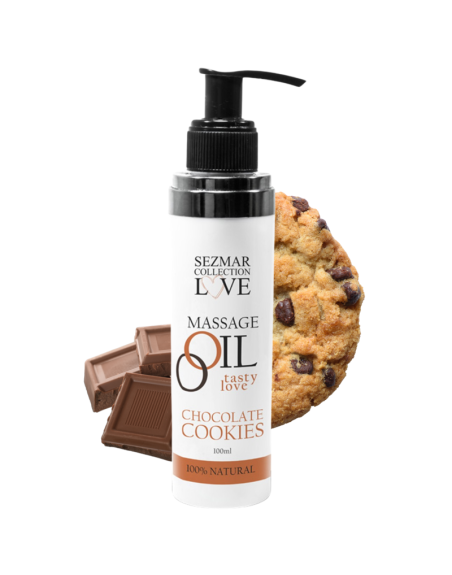 Huile de massage comestible cookie chocolat 100ml 100% naturelle 