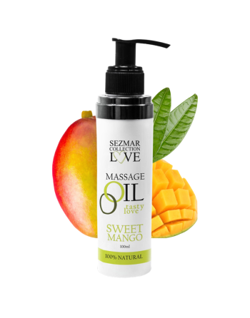 Huile de massage comestible mangue 100ml 100% naturelle 