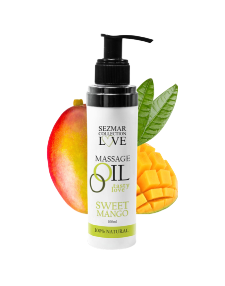 Huile de massage comestible mangue 100ml 100% naturelle 
