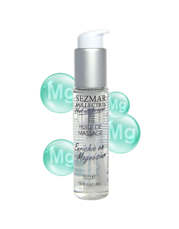Huile de massage professionnelle Enrichie en Magnésium 100% naturelle 50 ml 