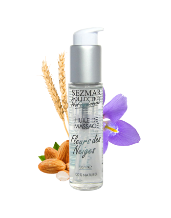 Huile de massage professionnelle Fleurs des Neiges 100% naturelle 50 ml 