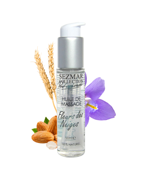 Huile de massage professionnelle Fleurs des Neiges 100% naturelle 50 ml 
