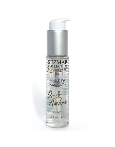 Huile de massage professionnelle Or  Ambre 100% naturelle 50 ml 