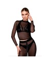 F389 Top transparent noir