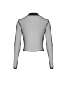 F389 Top transparent noir