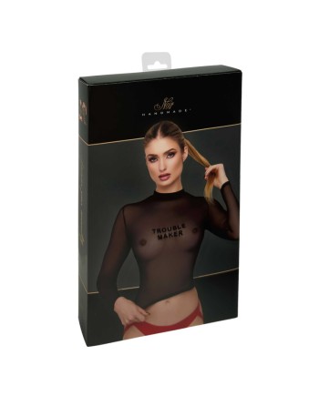 F389 Top transparent noir