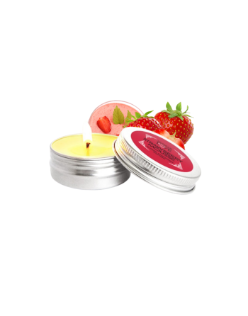 Mini Bougie de massage mousse de fraise 30ml 100% naturelle 