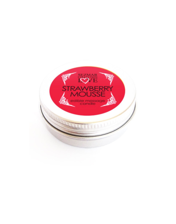 Mini Bougie de massage mousse de fraise 30ml 100% naturelle 