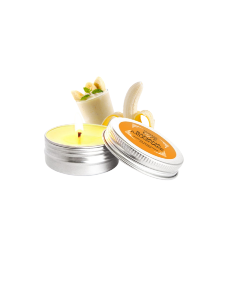 Mini Bougie de massage milshake banane 30ml 100% naturelle 