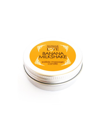 Mini Bougie de massage milshake banane 30ml 100% naturelle 