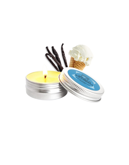 Mini Bougie de massage glace vanille 30ml 100% naturelle 