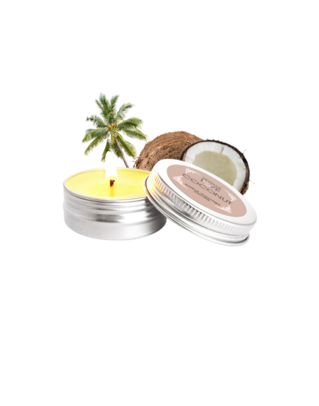 Mini Bougie de massage Noix de coco 30ml 100% naturelle 
