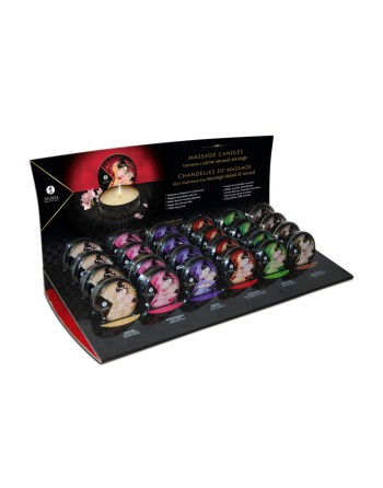Présentoire mini bougies de massage - 24 unités