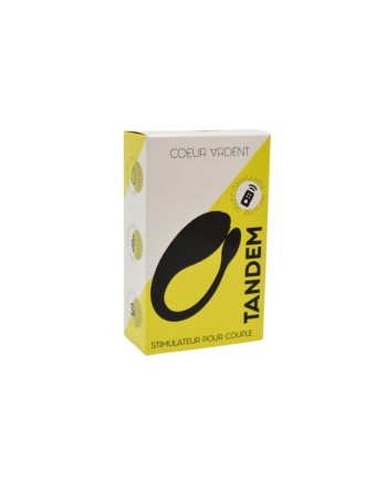 TANDEM Noir, stimulateur pour couple USB avec télécommande en silicone médical  