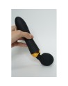SHAKE Noir, Vibromasseur Wand USB en silicone médical avec 2 puissants moteurs indépendants