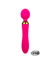 SHAKE Rose, Vibromasseur Wand USB en silicone médical avec 2 puissants moteurs indépendants