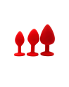 Plug rouge bijou cristal Medium CHERRY