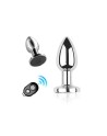 Plug vibrant acier inoxydable anal taille S avec télécommande, USB BOOTY