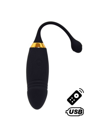 HAPPY, Un Œuf vibrant long USB avec télécommande, dans un silicone médical doux et lisse