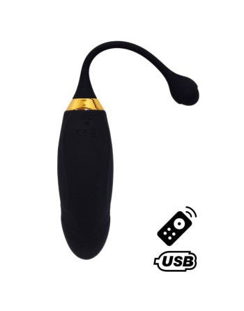 HAPPY, Un Œuf vibrant long USB avec télécommande, dans un silicone médical doux et lisse