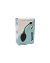 WAVE, Un Œuf vibrant noir USB avec télécommande, dans un silicone médical doux et lisse