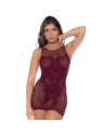 Robe en résille couleur cerise 
