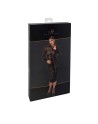 F376 Noirelle Robe à boutons mi-longue en dentelle